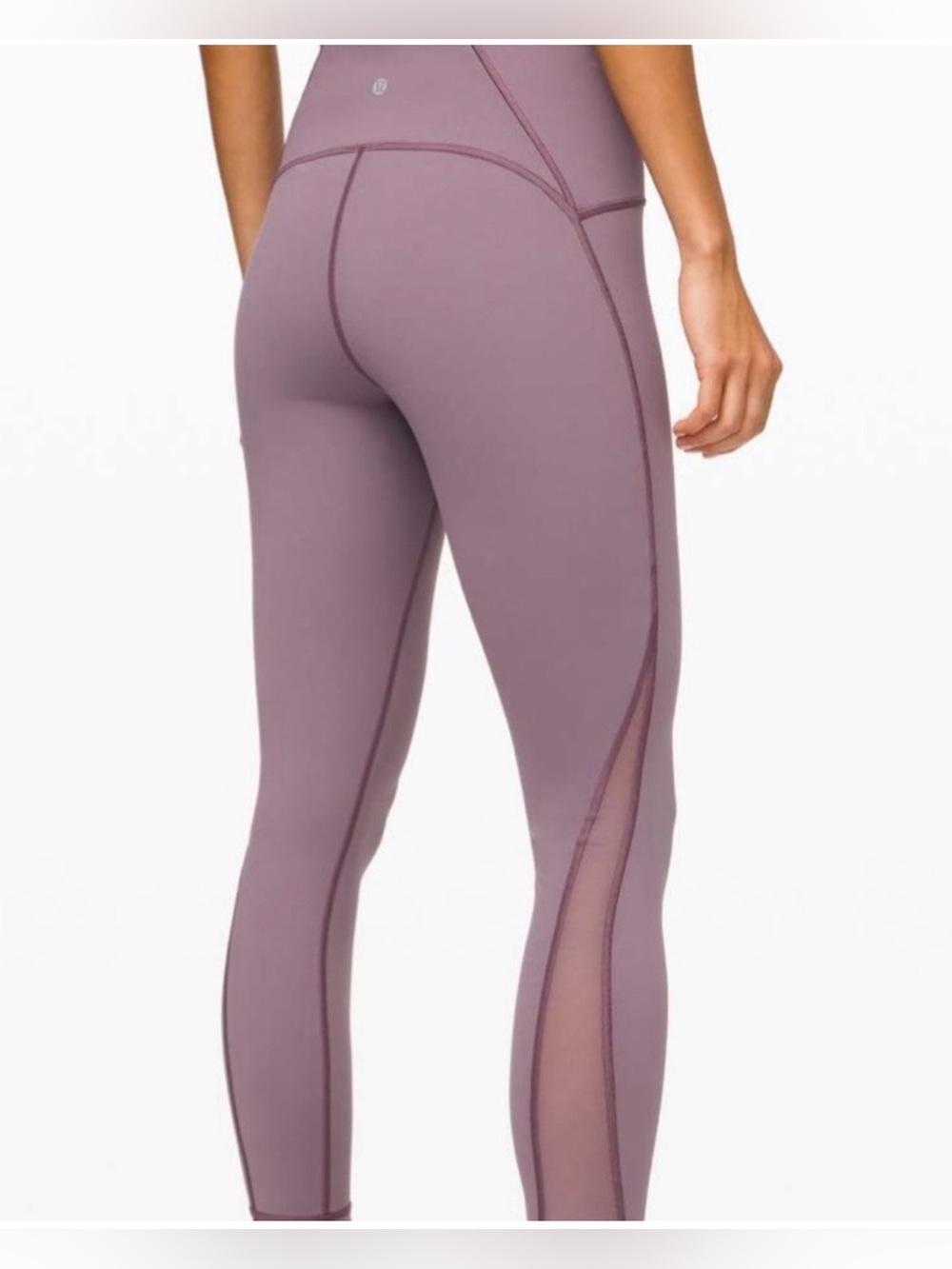 lululemon athletica Mauve Purple High-Rise Leggings with Mesh Panels